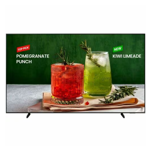 Pantalla BIZ TV SAMSUNG - 98 Pulgadas, 4K, LED SMART TV, HDMI - USB - LAN - EARC HDMI - NEGRO - WIFI 5- BLUETOOTH 5.2 - 16/7